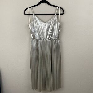 Ark & Co Strappy Shimmery Pleated Dress size Medium